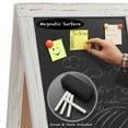 thumbnail image 6 of Casafield 40" x 20" A Frame Chalkboard Sign, Whitewash Brown Double-Sided Magnetic Wooden Menu Board for Cafés, Sandwich Shops, Sidewalks, and Weddings, 6 of 8