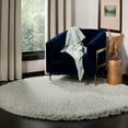 thumbnail image 3 of SAFAVIEH Harvey Solid Plush Shag Area Rug, Light Blue, 6' x 6' Round, 3 of 5