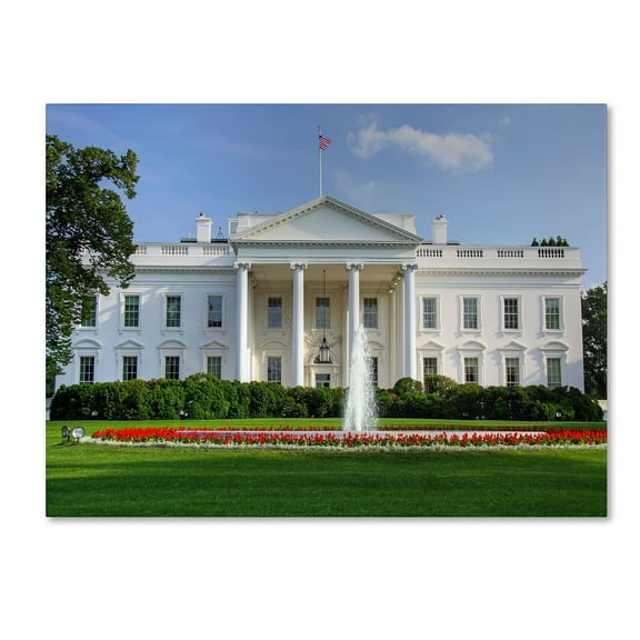 Trademark Fine Art "White House" Canvas Art by CATeyes