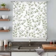 thumbnail image 4 of Green Leaves Sheer Curtains 45 Inches Long, Summer Botanical Elegant Farmhouse Light Filering Curtains, Breathable Simi Curtain Privacy Drapes for Kitchen Bathroom Lightweight Small Window Treatment, 4 of 9