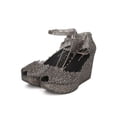thumbnail image 5 of Women Glitter Jelly Platform Wedge - Casual, Dressy, Day Date - Perforated Wedge Sandal - GD74 By Wild Diva, 5 of 6