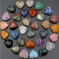 thumbnail image 3 of Naxoaeo 20mm Natural Heart Shaped Stones Crystals and Gemstones Worry Stones Bulk Love Crystals Set Heart Shaped Rocks Heart Pocket Palm Stone for Stress Balancing Home Decoration, 3 of 3