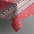 thumbnail image 3 of Red Christmas Striped Pattern Rectangle Tablecloth 60"x84",Waterproof Polyester Rectangle Table Cloth, Wipeable Spillproof Polyester Tablecloth for Dining, Camping, Indoor and Outdoor, 3 of 5
