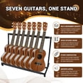 thumbnail image 2 of EDTara 7 Guitar Floor Stand, Foldable Multi Guitar Storage Rack with No-Slip Rubber Padding for Band or Studio Use, 2 of 7