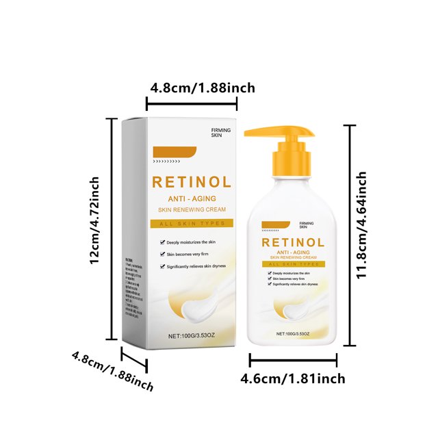 Crema hidratante, crema hidratante, crema facial con retinol, crema renovadora de la piel para todo tipo de piel, 100 g, cuidado de la piel