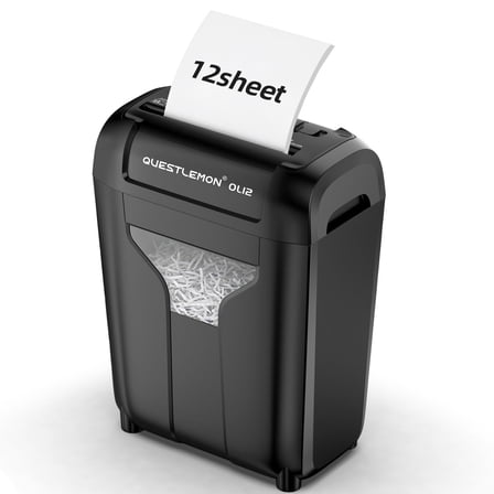 Bonsaii, Micro-Cut Shredder, 12-Sheet Capacity, P-4 Security, White ...