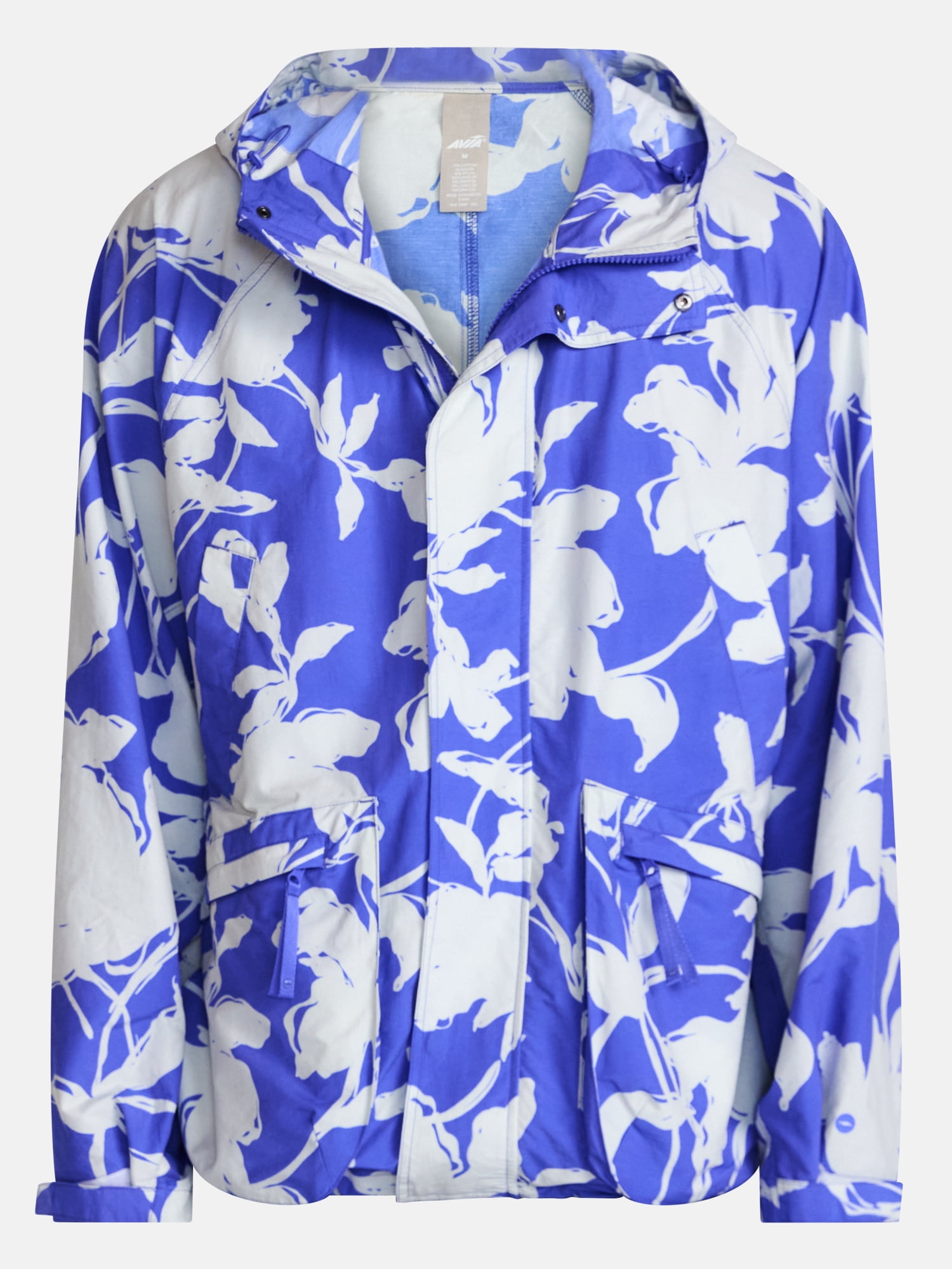 Avia Men's Oversized Fit Multi Pocket Storm Jacket, Camo Floral, Sizes XS-3XL