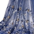 thumbnail image 1 of Tela de tul de malla azul marino con estrellas, 1,1 yardas de ancho, 65,4 pulgadas de ancho, con bordado de lentejuelas y estrellas brillantes. Ideal para faldas tutú, ropa y decoración del hogar., 1 of 7