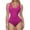 Purple, variant on LEBONYARD Women’s Supportive One-Piece Swimsuit:Comfortable for All-Day Wear,Womens Solid Swimsuits Drawstring On Both Sides Bathing Suits V Neck Blackless Swimwear Black M