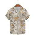 thumbnail image 2 of AHTJRT Stylish Men's Camouflage Print Button Down Short Sleeve Shirt Gray 2XL, 2 of 5