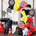 thumbnail image 4 of Decoración de fiesta de cumpleaños de un coche de carreras unificado con rayo, 4 of 7