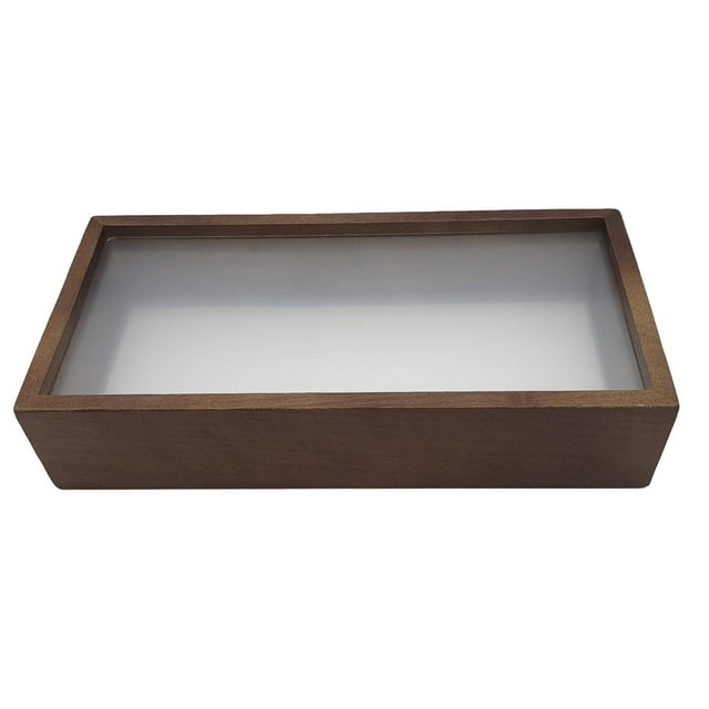 Caja de sombras con marco para flores secas, vitrina para manualidades, adornos de escritorio, caja de recuerdos 7 pulgadas