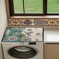 thumbnail image 4 of ZIATUBLES Washing Machine Top Dust Cover Pad Anti-Scratch Washer Dryer Top Protector Mat Water Resistant Laundry Room Kitchen Home Decor Accessories, 24 x 19.7 Inch, Hummingbird Boho Mandala Flower, 4 of 7