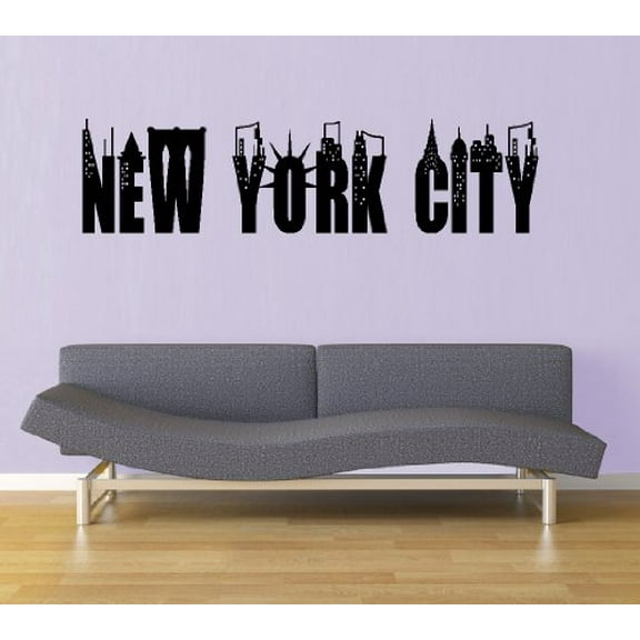 NEW YORK CITY ~ WALL DECAL, HOME DECOR 8" X 32"