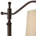 thumbnail image 4 of Regency Hill Adley 30 1/2" Tall Downbridge Arm Farmhouse Rustic Desk Lamps Set of 2 Adjustable Height Brown Bronze Finish Metal, 4 of 7