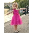 thumbnail image 4 of BemeyourBBs Kids Toddler Girls Fairy Butterfly Tulle Tutu Dress Big Girl Summer Ruffled Dress Cute Sleeveless Ruffle Princess Birthday Party Wedding Guest Dress with Belt, 4 of 9
