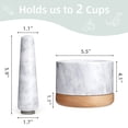 thumbnail image 3 of Tzou Marble Mortar and Pestle Set, Stone Grinder Bowl with Wood Base for Grinding Herbs Spices, 3 of 7