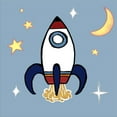 thumbnail image 2 of Great Art Now Rocket Ship by Elizabeth Medley, Framed Wall Art, 14W x 14H, 2 of 3