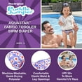 thumbnail image 3 of Puddle Jumper AquaStar Fabric Toddler Swim Diaper, Reusable, UPF 50+, Flowers, Ages 1+, 3 of 14
