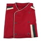 thumbnail image 3 of Chaqueta de chef de restaurante, hotel, uniforme, manga larga, para hombre y mujer, color rojo, talla XXL Rojo XXL, 3 of 9