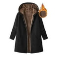 thumbnail image 5 of Jsaierl Sherpa Lined Jackets for Women Casual Fleece Zip up Hoodies Oversized Long Faux Shearling Jacket Winter Warm Coats with Pockets, 5 of 7