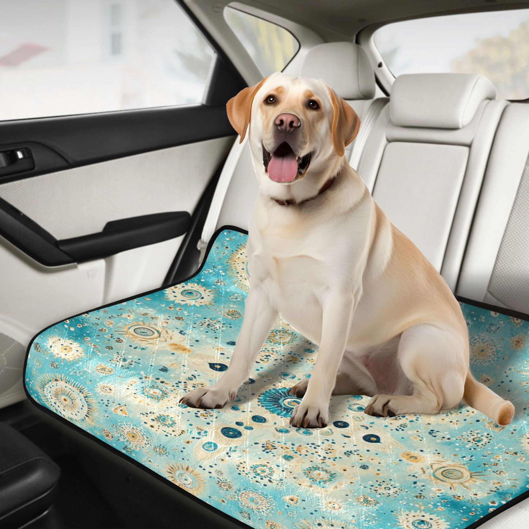 Qxltty Moroccan Style Pattern Cat litter Pads Pet Set of 3 Diaper Mats Center Anti-leakage Layer Absorbent Soft and Comfortable