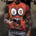 thumbnail image 1 of Tops para hombre, blusas y camisas de cuello redondo y manga corta para hombre, blusas casuales deportivas con estampado divertido de Halloween para hombre, camisas vintage de cuello redondo, blusas,, 1 of 9