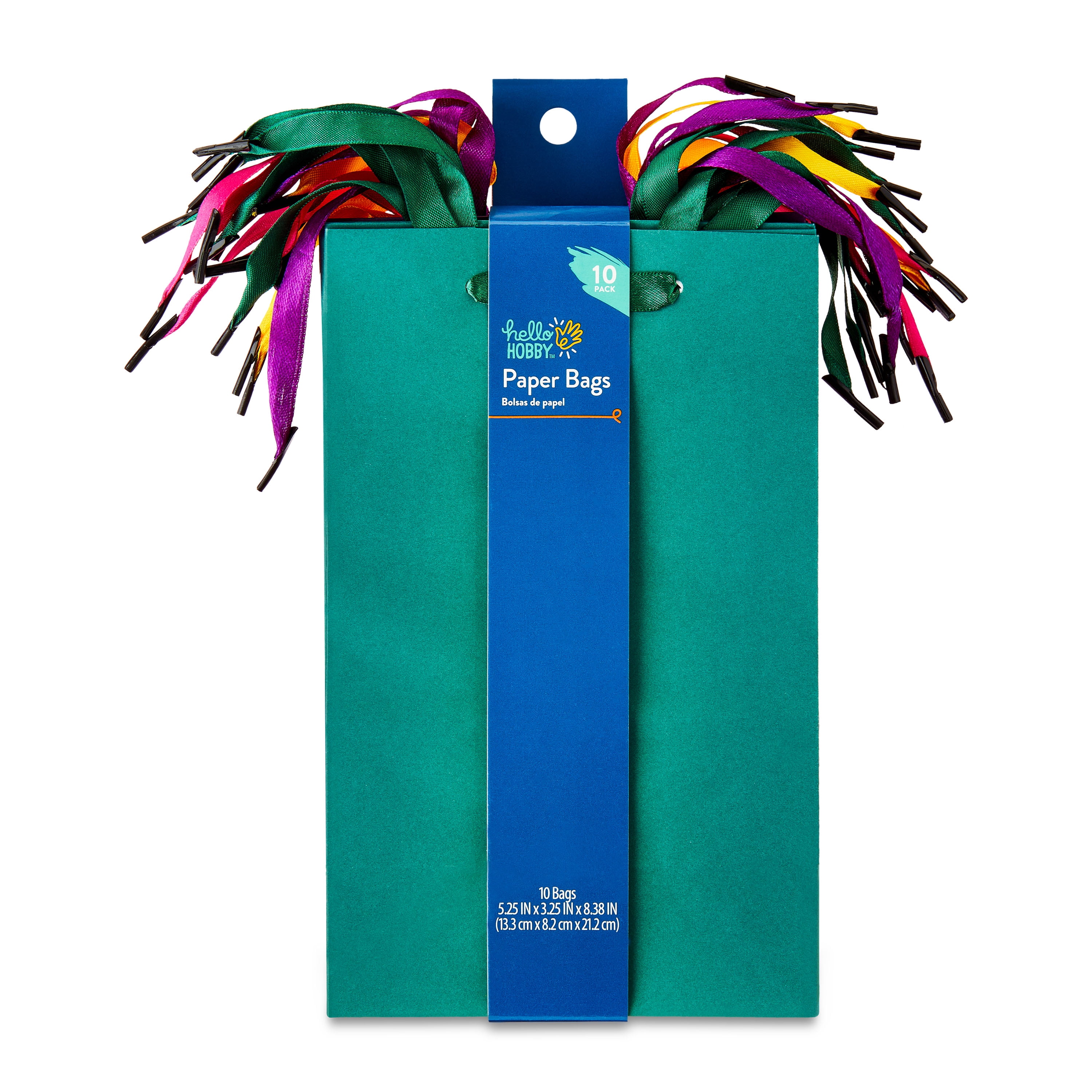 Hello Hobby Small Multicolor Tones Paper Bags, 5.25" x 8.38", 10 Count