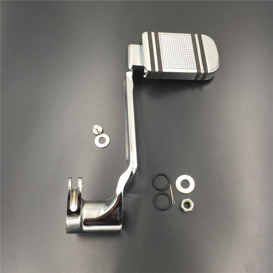 HTT Motorcycle Chrome HollowOut Rear Brake Lever Brake Pedal Foot Lever with Food Peg Fit 2014