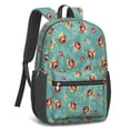 thumbnail image 2 of Pioneer Flower Floral Print Pattern 17" School Backpacks for Teens,Waterproof Oxford Fabric,S-Shape Padded Straps for School,Travel,Hiking,Camping, 2 of 5
