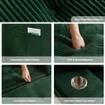 thumbnail image 6 of BYBYME Chaise Lounge Chair,No Assembly Cloud Plush Corduroy Upholstered Sofa Bed,Boneless Chaise with 3 Pillows,Cozy Sleeper Couch for Living Roomwith Ottoman,Green, 6 of 10
