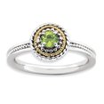 thumbnail image 1 of Bague Péridot en Argent Sterling & 14k Stackable Expressions en Argent Sterling Taille 6, 1 of 3
