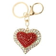 thumbnail image 1 of Exquisite Valentine's Day Gift Full Diamond Heart Car Keychain Car Key Pendant, 1 of 9