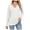 White, variant on Women Blouses Womens Fitted Shirt Puff Long Sleeve Blouse V Neck Tee Womens Lady's Dress Shirts Women Tee Shirts Girls Swim Shirt Cute Print Button down plus Size Blouses for 3x Long Sleeve Grey M