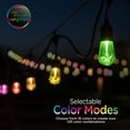thumbnail image 3 of Enbrighten Seasons Vintage LED Color-Changing Café String Lights, 48ft. 24 Acrylic Bulbs, Indoor/Outdoor, Weatherproof, Shatterproof, Black Cord, 37790, 3 of 13