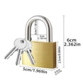 thumbnail image 2 of Cerradura de latón sólida, cerradura de candado al aire libre, cerradura de llave de 2.36 pulgadas, armario de recogida del gimnasio de la escuela, valla, caja de herramientas, recogida de clavos, 2 of 6