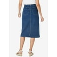 thumbnail image 2 of Woman Within Plus Size Stretch Denim Five-Pocket Jeans Skirt, 2 of 5