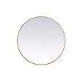 thumbnail image 1 of Elegant Decor MR4839BR Miroir Rond Cadre en Métal 39 Po, Laiton, 1 of 1