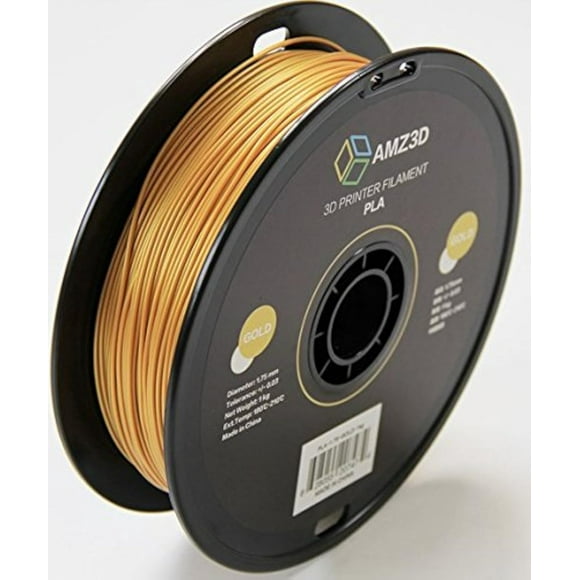 UTAH-1.75mm Gold PLA 3D Printer Filament - 1kg Spool (2.2 lbs) - Dimensional Accuracy +/- 0.03mm