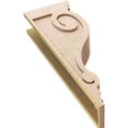 thumbnail image 6 of 6"W x 12"D x 36"H Thin Scroll Rough Cedar Woodgrain TimberThane Corbel, Primed Tan, 6 of 6