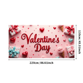 thumbnail image 3 of Décoration de Fête Romantique de la Saint-Valentin Cœurs Rouges Floraux Événement de Vacances Bannière de Fond pour Cabine Photo Mariage Fiançailles, 3 of 4