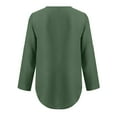 thumbnail image 5 of WTXUE Blouses for Women Button Women LadiesLoose Shirt Chiffon Zipper s Plus Size Tops Long Sleeve Plus Size Tops for Women, Sage Green XX-Large, 5 of 8