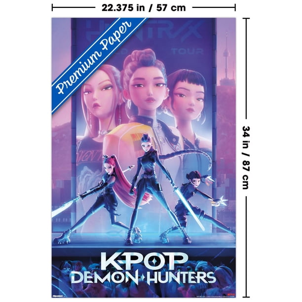 Netflix KPop Demon Hunters (2025) - One Sheet Wall Poster, 22.375