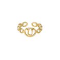 thumbnail image 1 of Anillo de 26 letras chapado en oro de acero de titanio Anillo de dedo índice de apertura en inglés Anillo hueco Wmkox8yi  sjalhkljlk1984, 1 of 1
