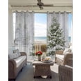 thumbnail image 4 of Christmas Pine Tree Blackout Curtains 63 Inches Long, Winter Snowflakes Forest Snowfall Thermal Insulated Black Out Curtains, Darkening Window Curtain Drapes for Bedroom Living Room 52"x63" 2 Panels, 4 of 8
