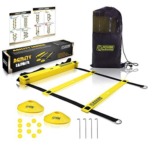 4Active Speed and Agility Training Ladder 8 Adjustable Rungs 15 Feet Including Ground Anchors and Carrying Bag 