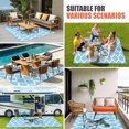 thumbnail image 4 of Morocco Light Blue Outdoor Rug for Patio/Deck/Porch, Non-Slip Large Area Rug 4 x 6 Ft, Cute Dinosaur Bike Vintage Indoor Outdoor Rugs Washable Area Rugs, Reversible Camping Rug Carpet Runner, 4 of 8
