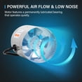 thumbnail image 3 of iPower 4 Inch 100 CFM Booster Fan Inline Duct Vent Blower with Variable Speed Controller Adjuster, Silver, 3 of 4