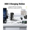 thumbnail image 7 of VHBW USB C Charger 6 Port Block,55W USB Tower Charging Station for iPhone 15/14/13/12, iPad, Google Pixel and Multiple Devices, 7 of 7