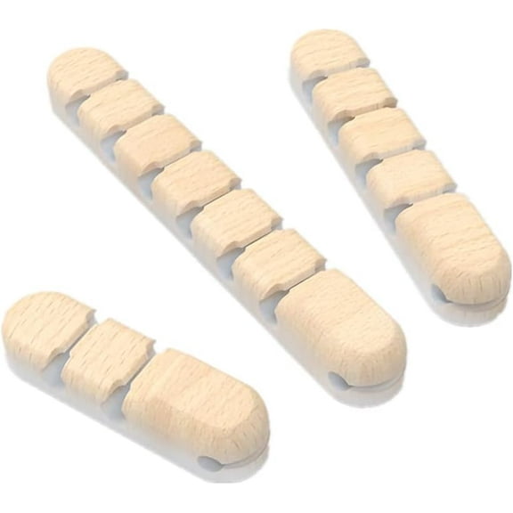 KOMI cable clamp, 3 packs (3/5/7 holes each one) Silicone wire and cable clamp, USB charging cable mouse cable PC office home cable clamp